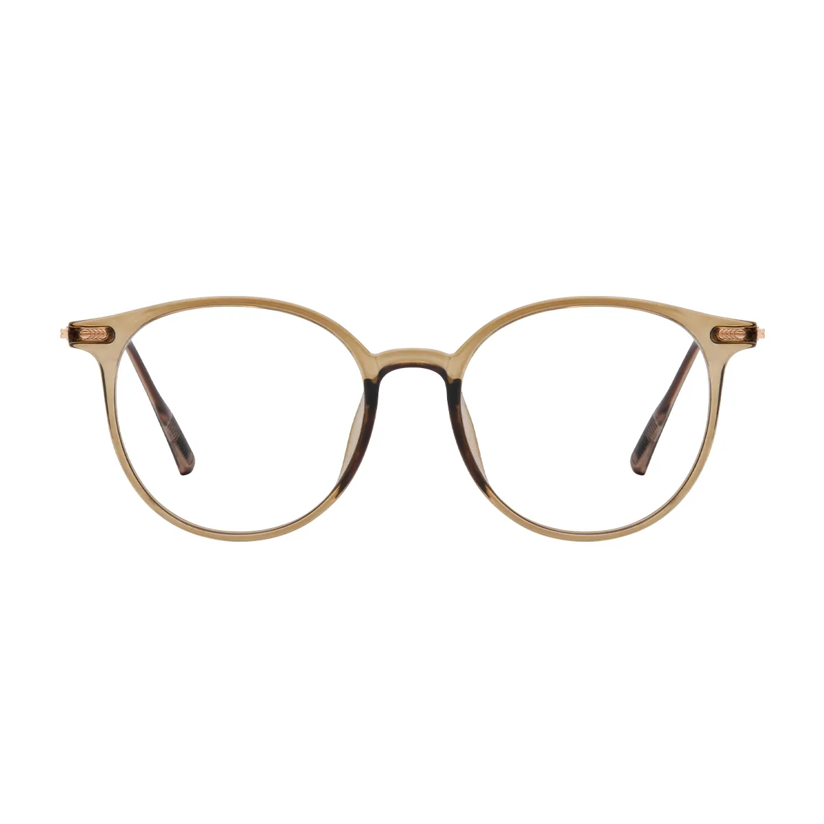 Oval Transparent Green Eyeglasses