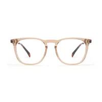 Square Transparent Amber Eyeglasses