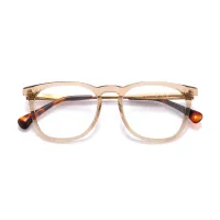 Square Transparent Amber Eyeglasses