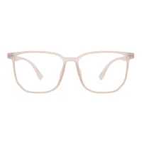 Rectangle Transparent Amber Eyeglasses