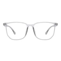 Rectangle Transparent Gray Eyeglasses