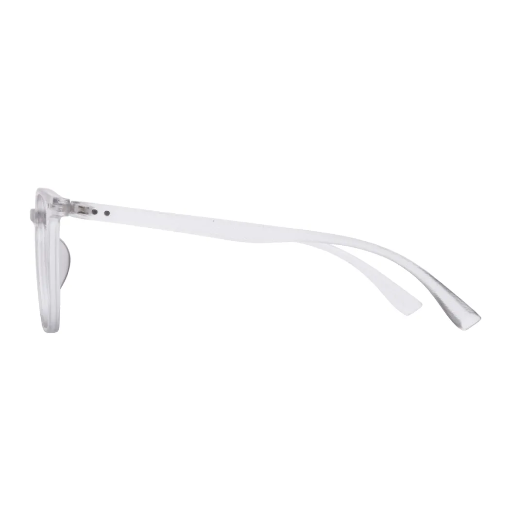 Rectangle Transparent Gray Eyeglasses