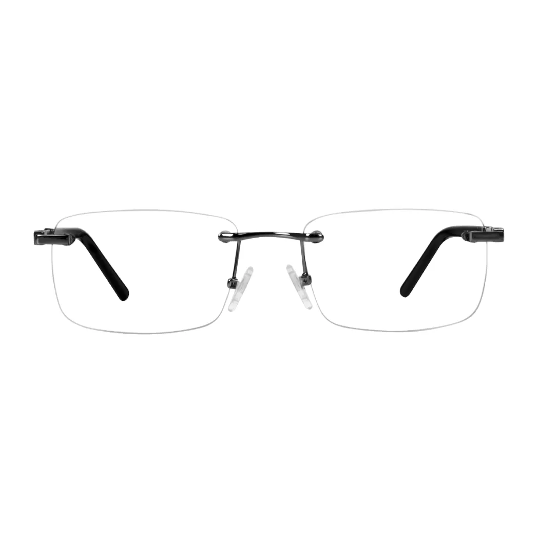 Rectangle Grey Eyeglasses