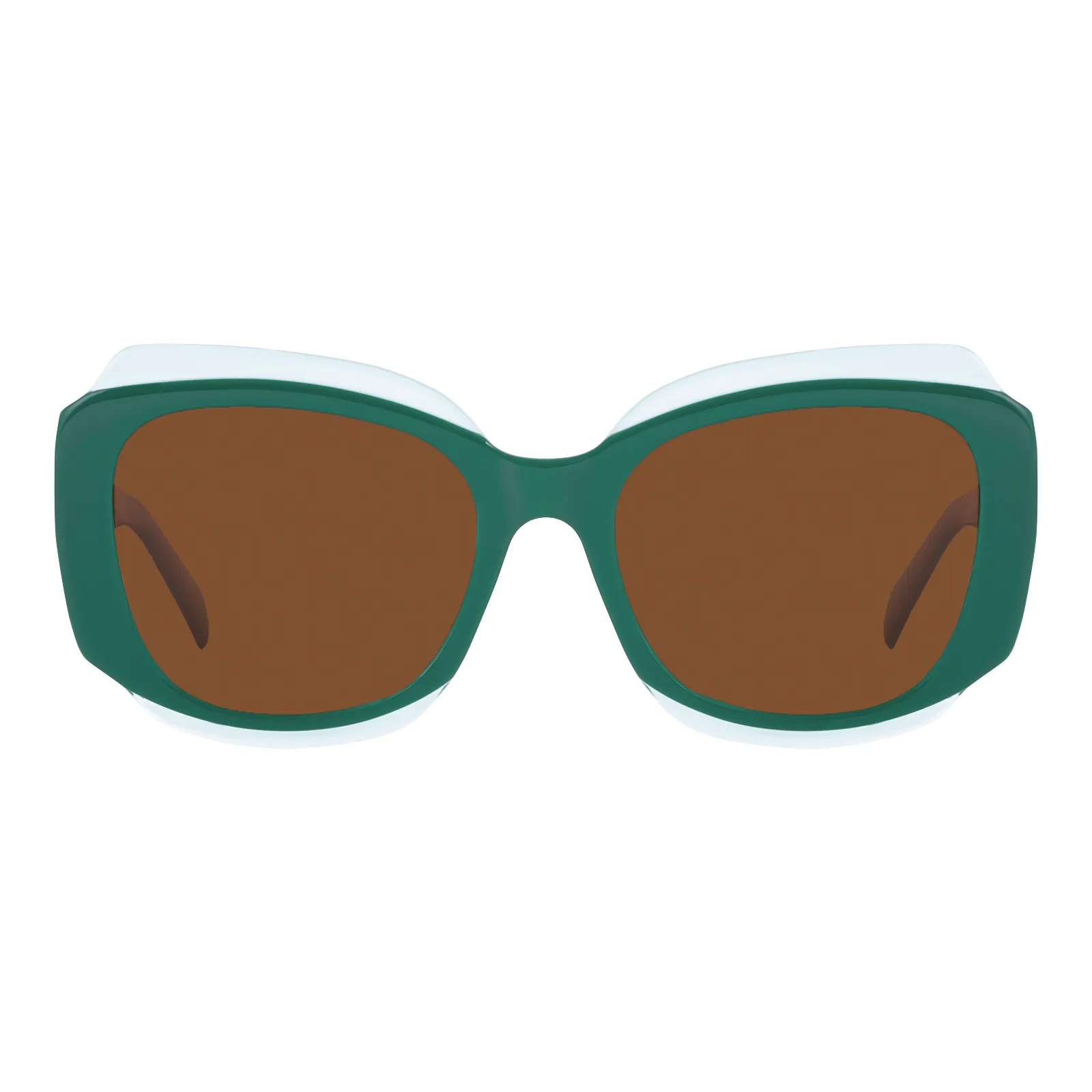 Geometric Green Sunglasses