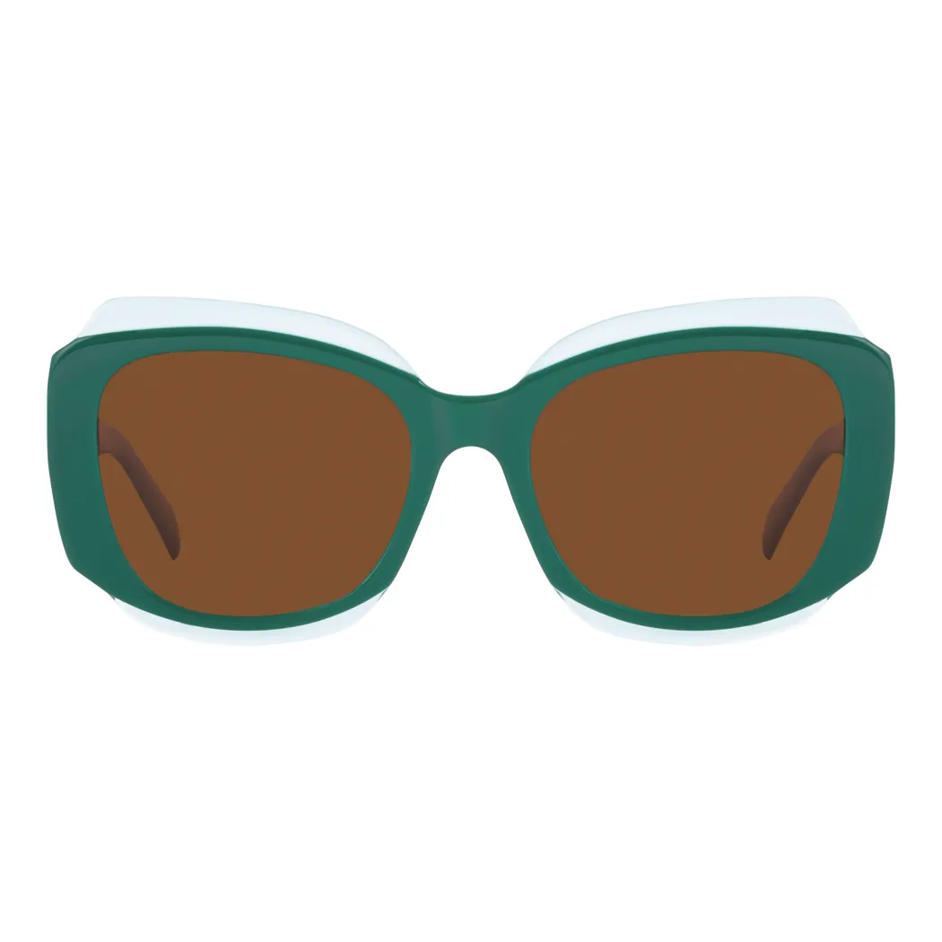 Geometric Green Sunglasses