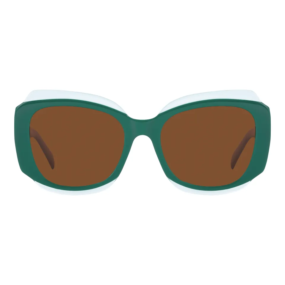 Geometric Green Sunglasses