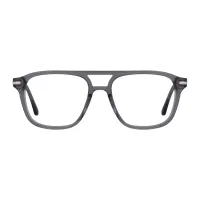 Aviator Transparent Gray Eyeglasses