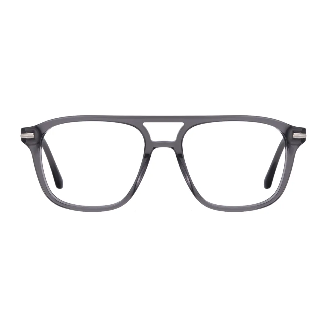 Aviator Transparent Gray Eyeglasses