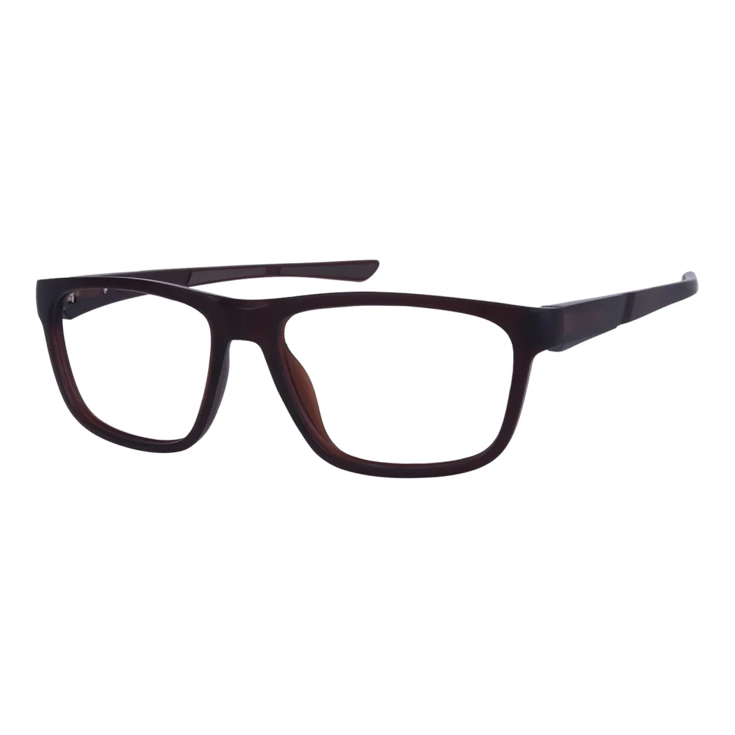 Rectangle Brown Eyeglasses