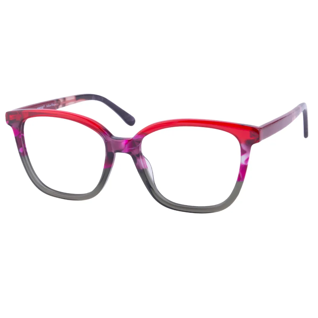 Square Red/Grey Eyeglasses