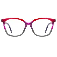 Square Red/Grey Eyeglasses