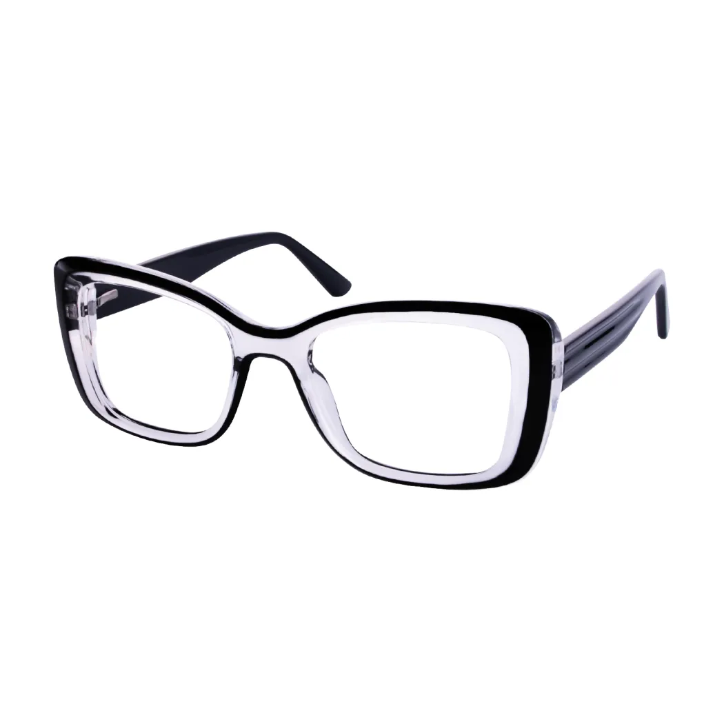 Rectangle Black/Clear Eyeglasses