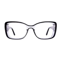 Rectangle Black/Clear Eyeglasses