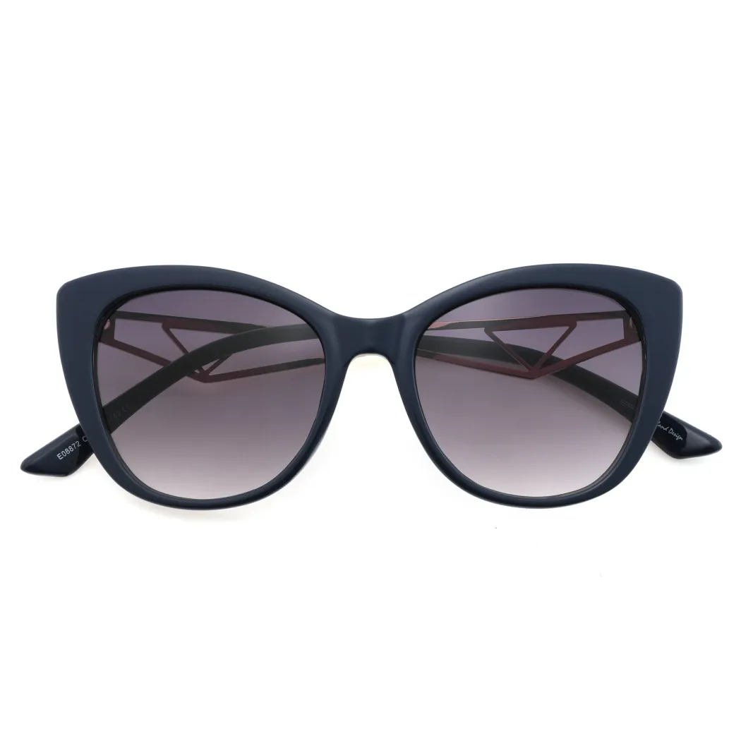 Cat-eye Navy Blue Sunglasses