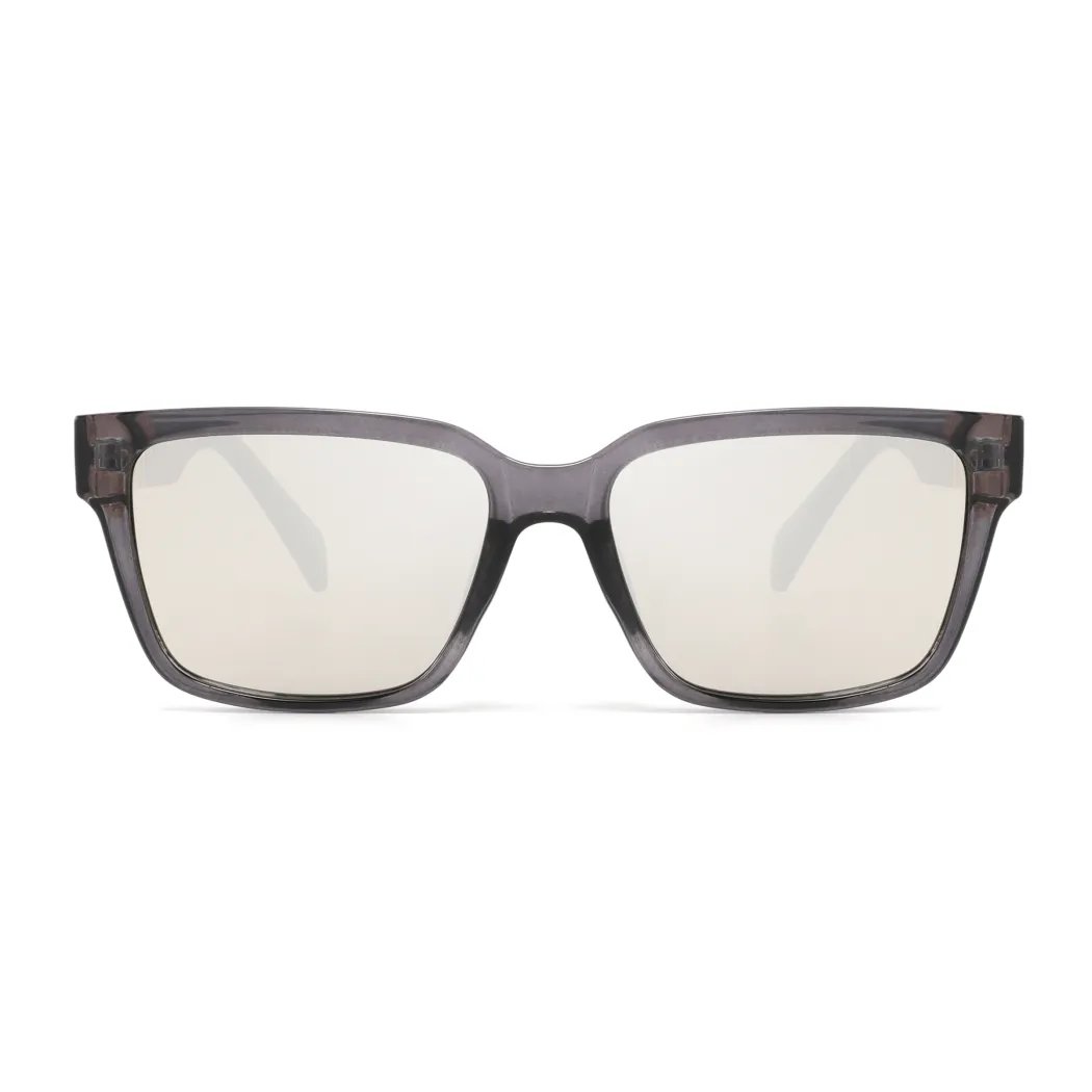 Square Transparent Gray Sunglasses