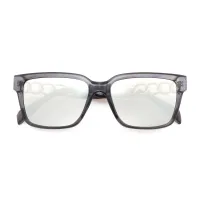 Square Transparent Gray Sunglasses