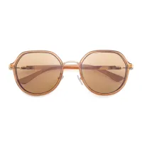 Geometric Light Brown Sunglasses