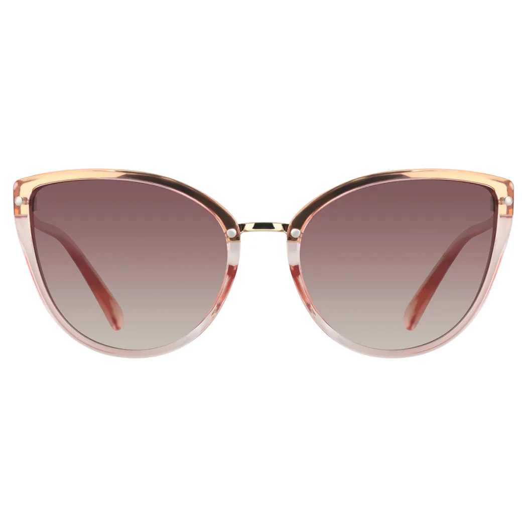 Cat-eye Transparent Pink Sunglasses