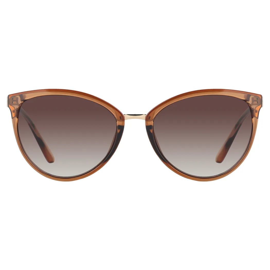 Cat-eye Transparent Amber Sunglasses