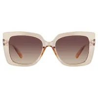 Square Transparent Amber Sunglasses