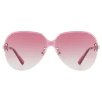 Oval Transparent Red Sunglasses