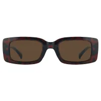 Rectangle Dark Tortoiseshell Sunglasses