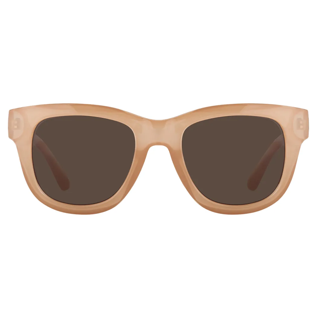 Oval Transparent Amber Sunglasses