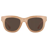 Oval Transparent Amber Sunglasses