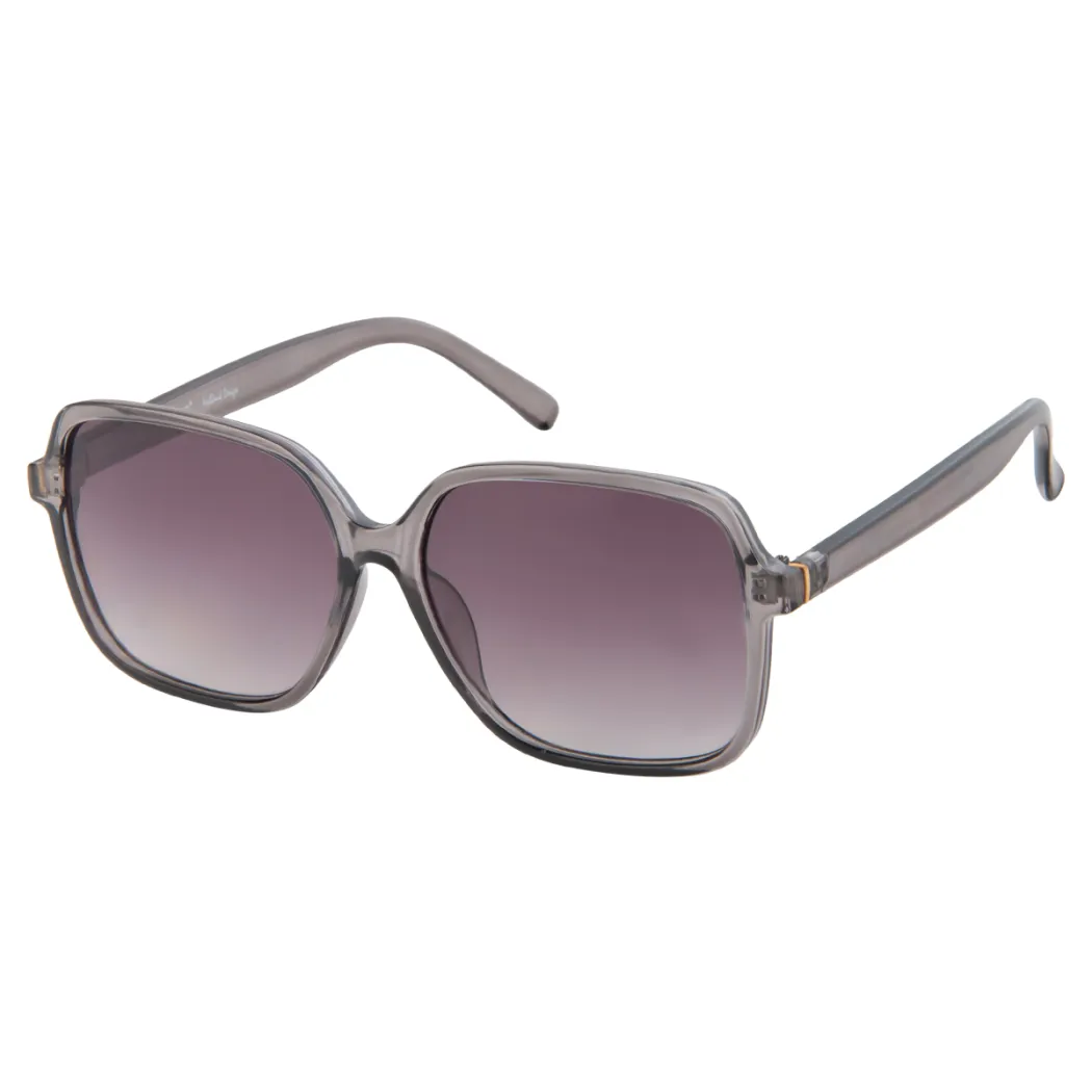 Square Transparent Gray Sunglasses