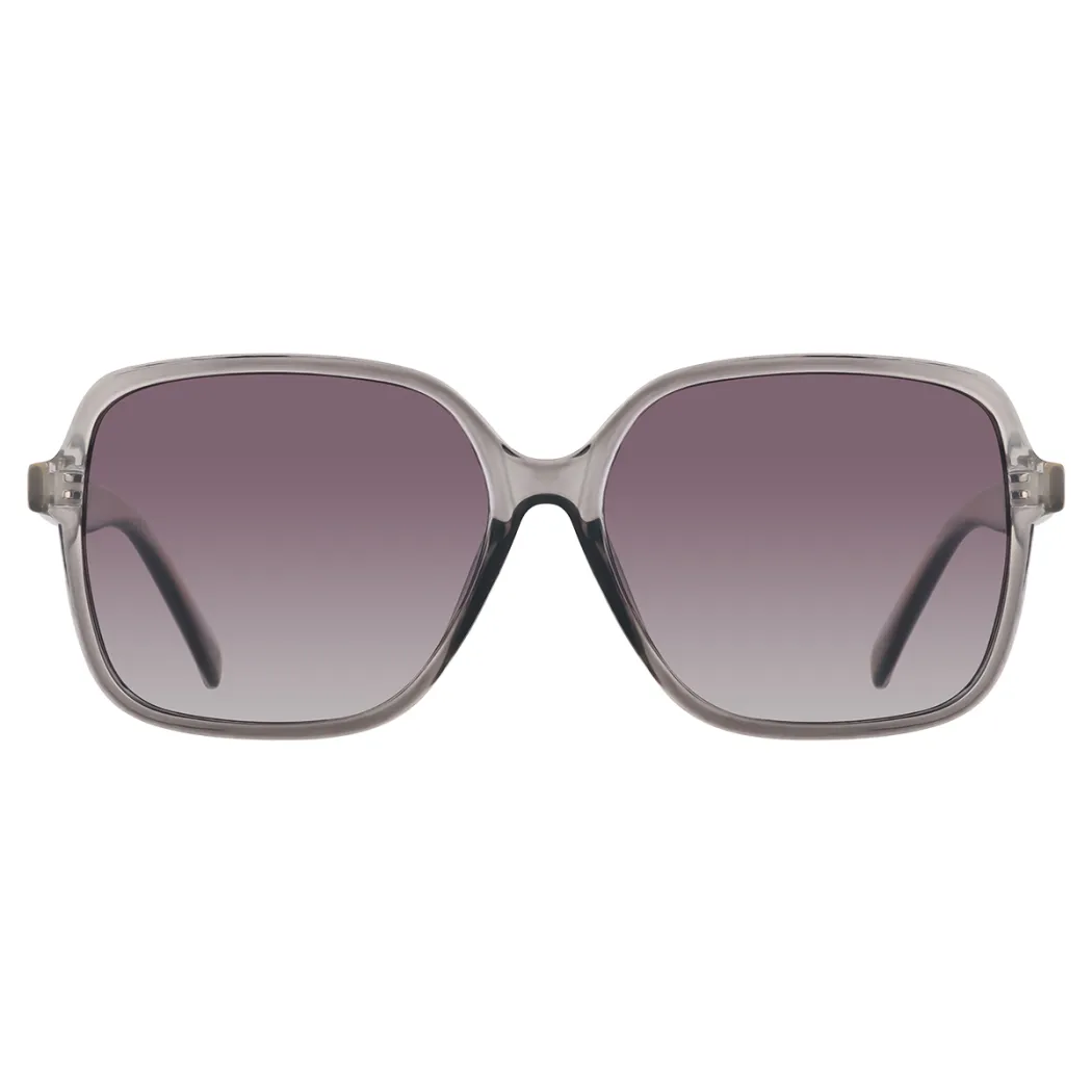 Square Transparent Gray Sunglasses
