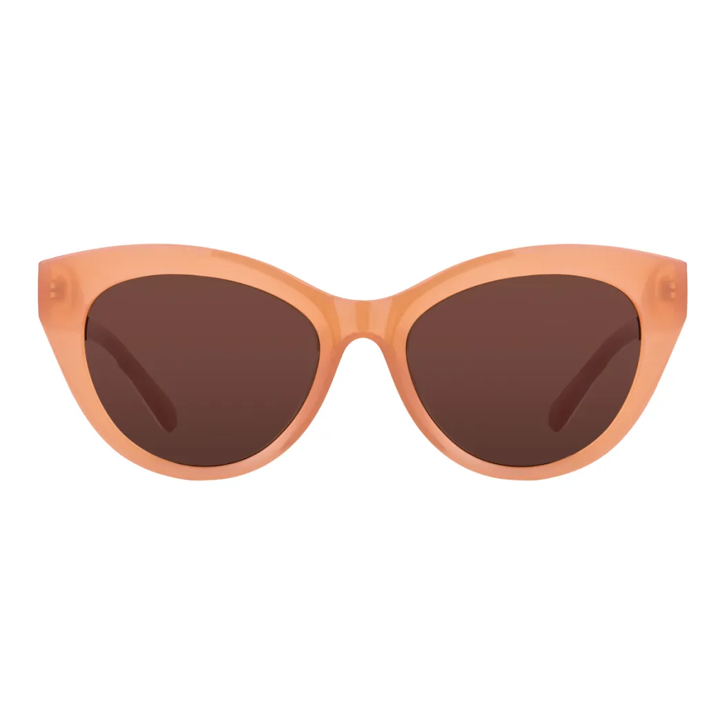 Cat-eye Transparent Amber Sunglasses