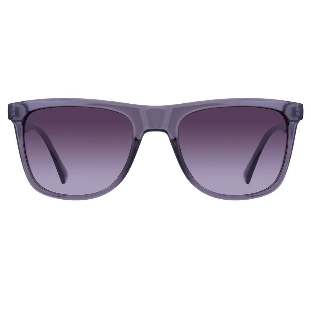 Square Transparent Gray Sunglasses