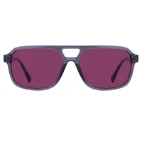 Square Transparent Gray Sunglasses