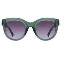 Round Transparent Green Sunglasses