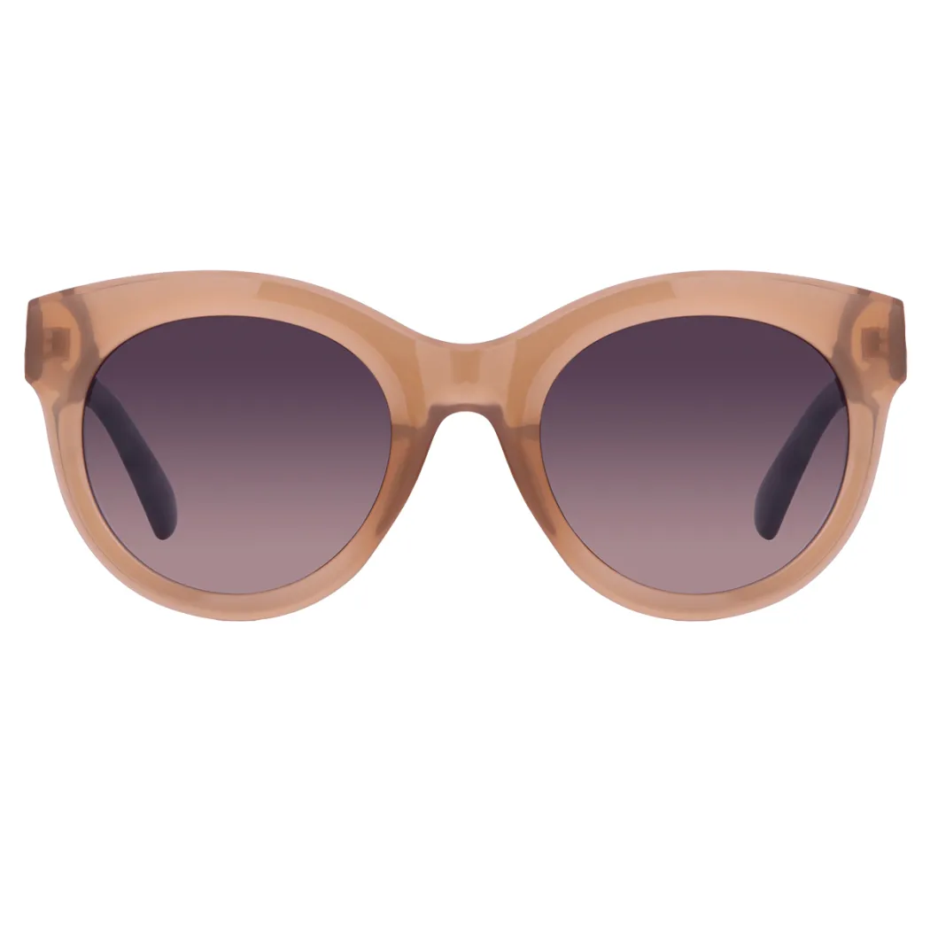 Round Transparent Amber Sunglasses