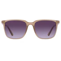 Square Transparent Amber Sunglasses
