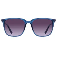 Square Transparent Blue Sunglasses