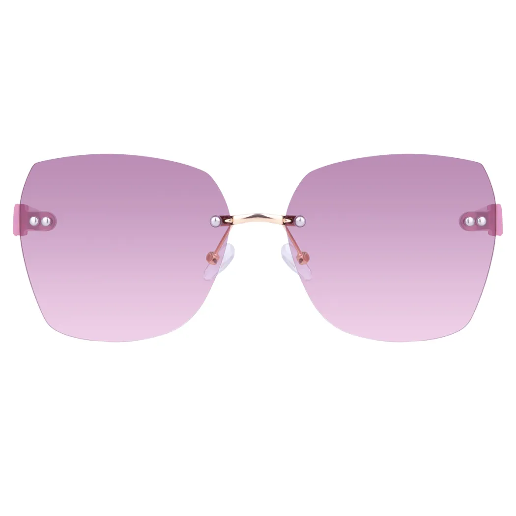 Geometric Transparent Pink Sunglasses