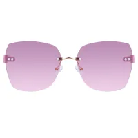 Geometric Transparent Pink Sunglasses