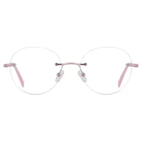 Round Rose Gold Eyeglasses