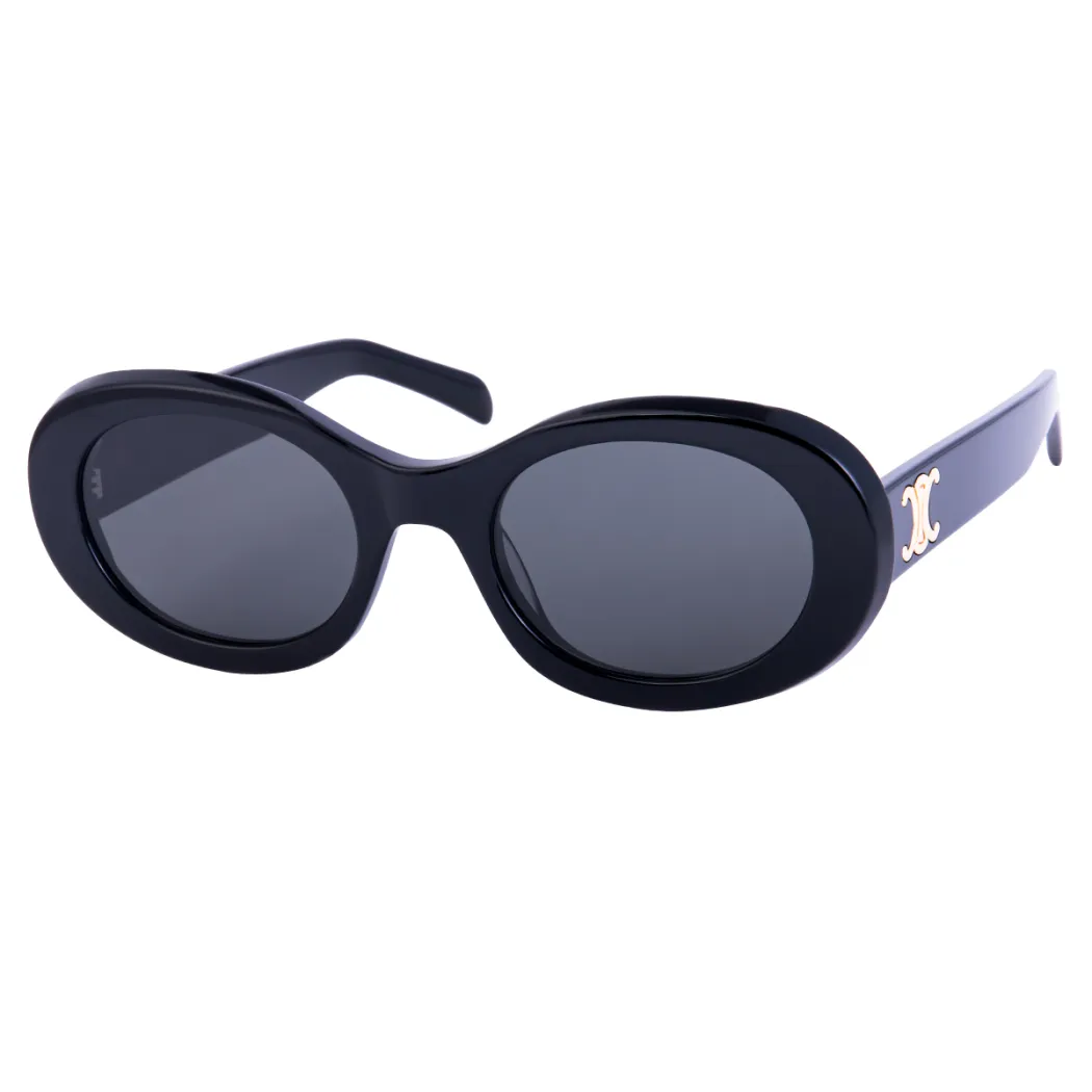 Oval Black Sunglasses