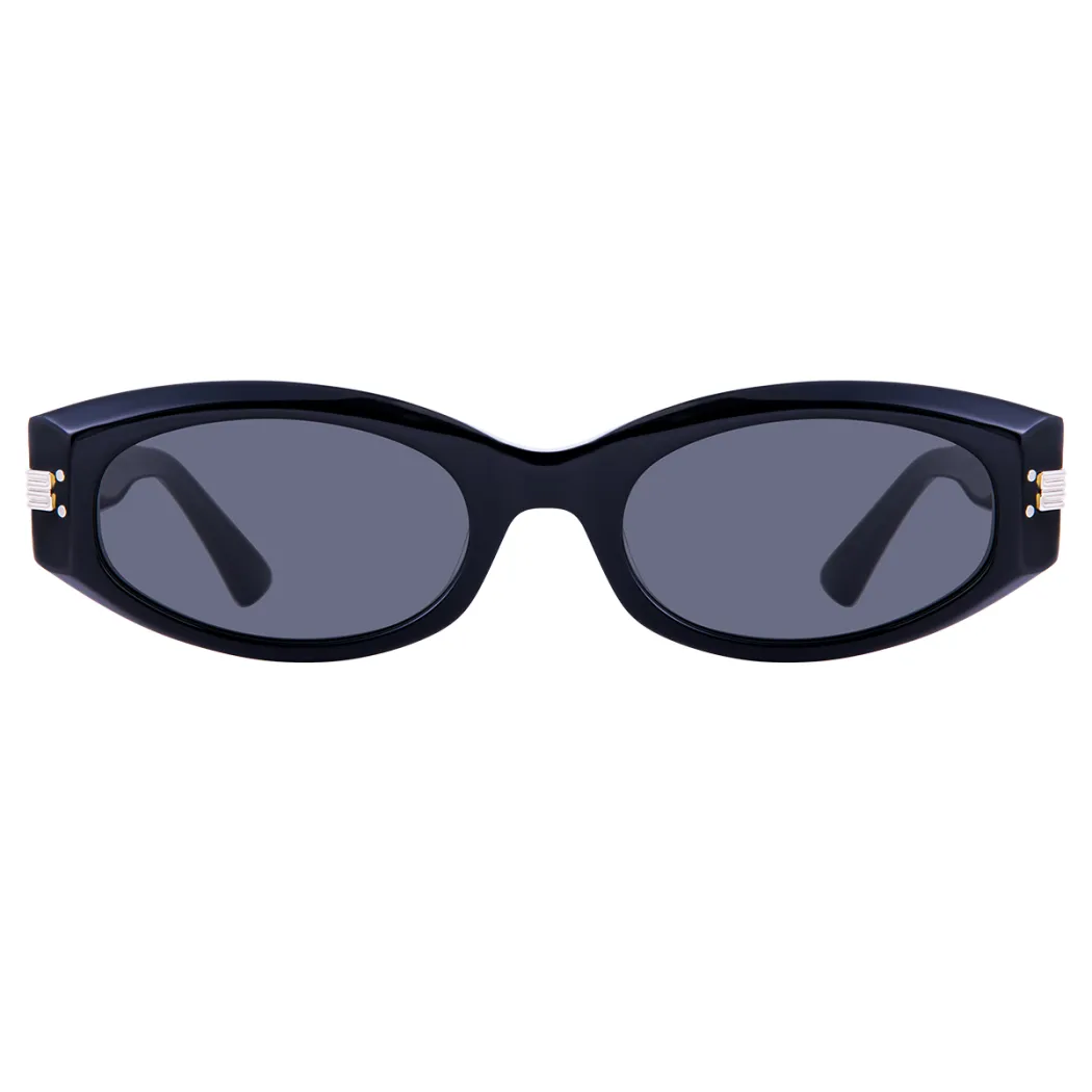 Oval Black Sunglasses