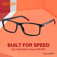 Rectangle Black/Red Eyeglasses