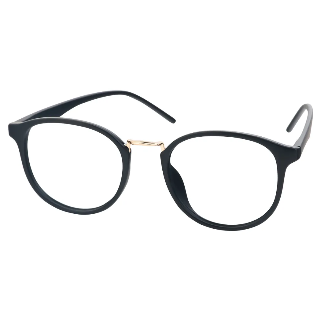 Round Matte Black Eyeglasses