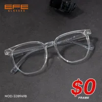 Square Transparent Gray Eyeglasses