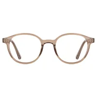 Round Transparent Amber Eyeglasses