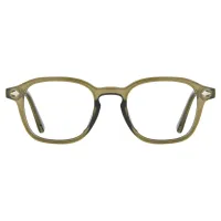 Rectangle Transparent Green Eyeglasses