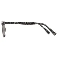 Rectangle Transparent Gray Eyeglasses