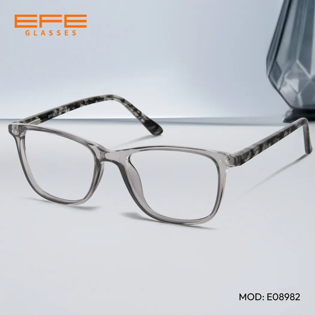Rectangle Transparent Green Eyeglasses