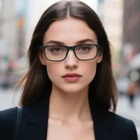 Rectangle Black Eyeglasses